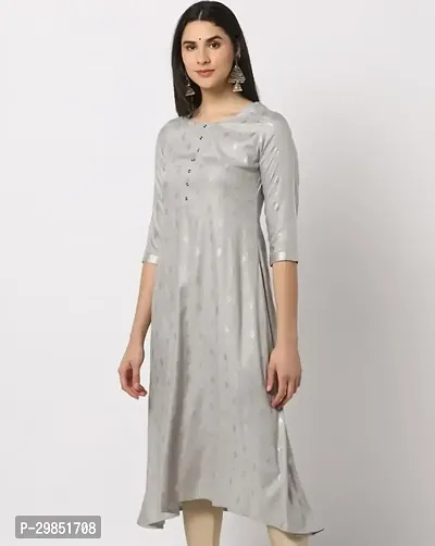 Stylish Grey Cotton Kurta For Women