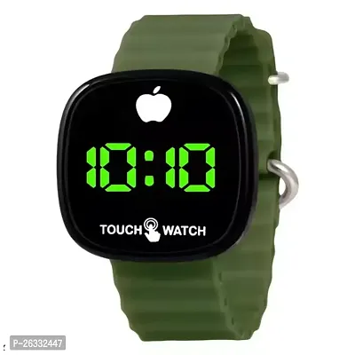 Stylish Green Silicone Digital Watches For Men-thumb0