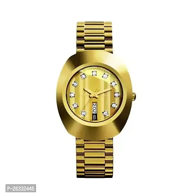 Stylish Golden Metal Analog Watches For Men