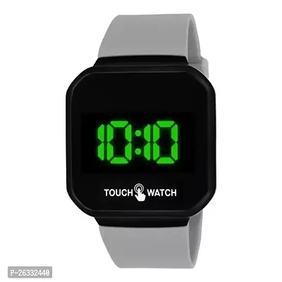 Stylish Grey Silicone Digital Watches For Men