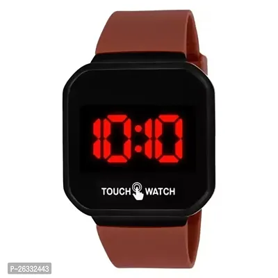 Stylish Brown Silicone Digital Watches For Men