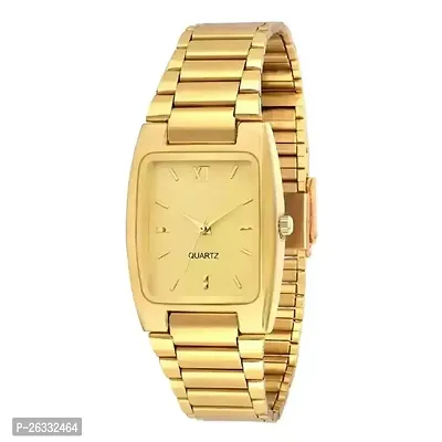 Stylish Golden Metal Analog Watches For Men