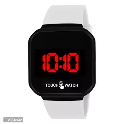 Stylish White Silicone Digital Watches For Men