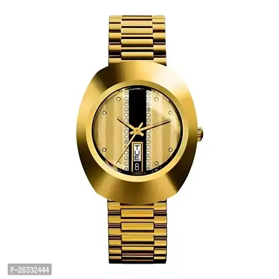 Stylish Golden Metal Analog Watches For Men