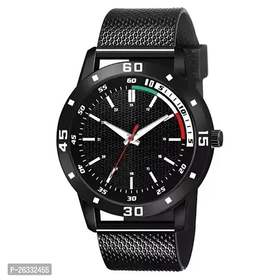 Stylish Black Silicone Analog Watches For Men