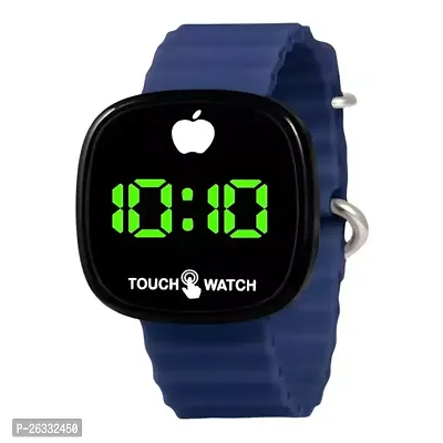 Stylish Navy Blue Silicone Digital Watches For Men