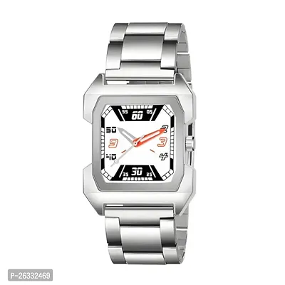 Stylish Silver Metal Digital Watches For Men-thumb0