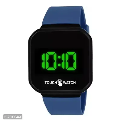 Stylish Navy Blue Silicone Digital Watches For Men