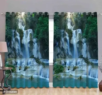 3D Digital Print Window Curtain Set Pack Of 2