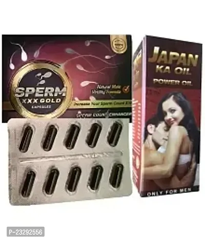 COMBO OF SPERM   CAPSULES AND JAPAN KA OIL 15 ML FOR MEN .-thumb0