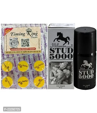 100 % ORIGNAL Timing King Cream   Millennium Stud 5000 Timing Spray.( combo pack )