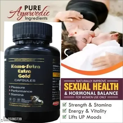 Kama-Sutra Gold Maximum Strength Testosterone Enhancement 20 Ayurvedic Herbs for Daily Wellness and Strength | Shilajit, Safed Musli and Akarkara (60 Tablets)-thumb0