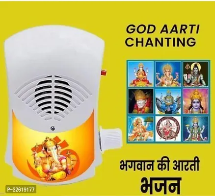 Plastic Bell Hindu Mantra Bell (Gayatri Mantra) 35 in 1 Mantra Device Mantra Chanting Bell/Pooja Bell/Mantra Electric Light continuous Sound( Pack Of 1 )-thumb0