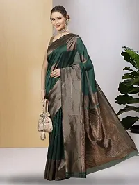 Stylish Art Silk Jacquard Saree with Blouse piece For Women-thumb1