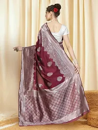 Stylish Art Silk Jacquard Saree with Blouse piece For Women-thumb2