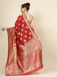 Stylish Art Silk Jacquard Saree with Blouse piece For Women-thumb2