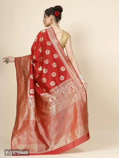 Stylish Art Silk Jacquard Saree with Blouse piece For Women-thumb3