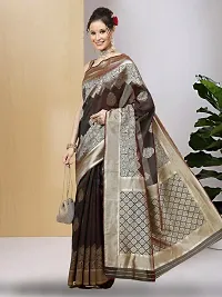 Stylish Art Silk Jacquard Saree with Blouse piece For Women-thumb1