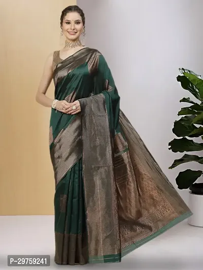 Stylish Art Silk Jacquard Saree with Blouse piece For Women-thumb0