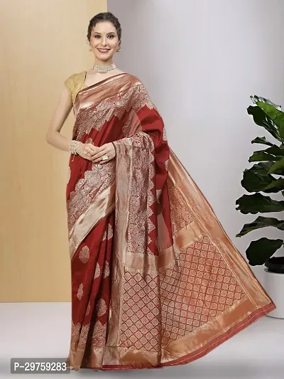 Stylish Art Silk Jacquard Saree with Blouse piece For Women