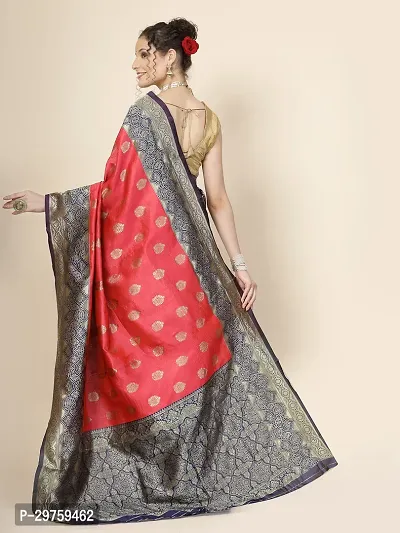 Stylish Art Silk Jacquard Saree with Blouse piece For Women-thumb3