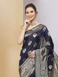 Stylish Art Silk Jacquard Saree with Blouse piece For Women-thumb3