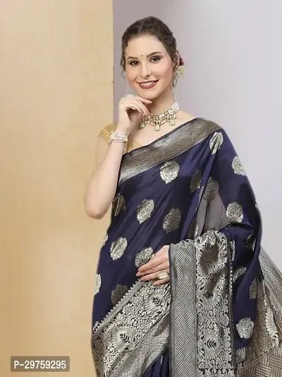 Stylish Art Silk Jacquard Saree with Blouse piece For Women-thumb4