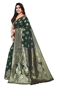 Women Art Silk Woven Design Saree with Blouse piece-thumb2