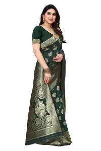 Women Art Silk Woven Design Saree with Blouse piece-thumb3