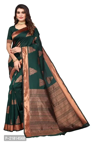 Women Banarasi Jacquard Saree with Blouse piece