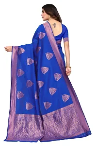 Women Art Silk Woven Design Saree with Blouse piece-thumb1