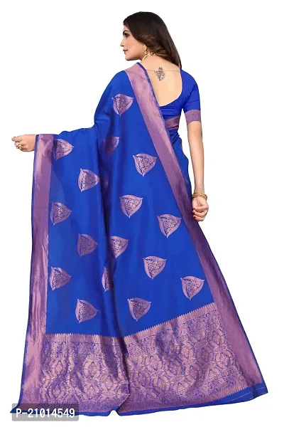 Women Art Silk Woven Design Saree with Blouse piece-thumb2