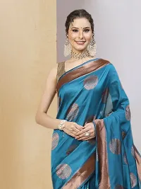 Stylish Art Silk Jacquard Saree with Blouse piece For Women-thumb3