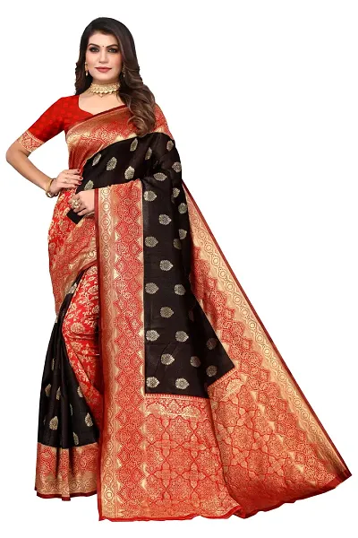 New In Silk Blend Saree with Blouse piece 