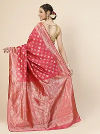 Stylish Art Silk Jacquard Saree with Blouse piece For Women-thumb2