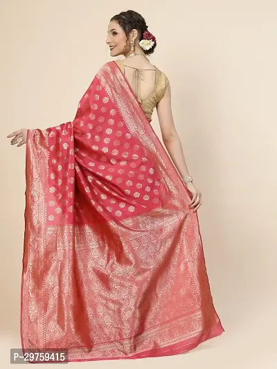 Stylish Art Silk Jacquard Saree with Blouse piece For Women-thumb3