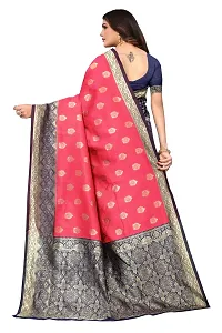 Beautiful Banarasi Silk Woven Design Saree with Blouse Piece For Women-thumb1