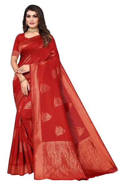 Women Art Silk Woven Design Saree with Blouse piece