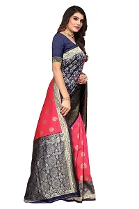 Beautiful Banarasi Silk Woven Design Saree with Blouse Piece For Women-thumb2