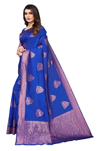 Women Art Silk Woven Design Saree with Blouse piece-thumb2