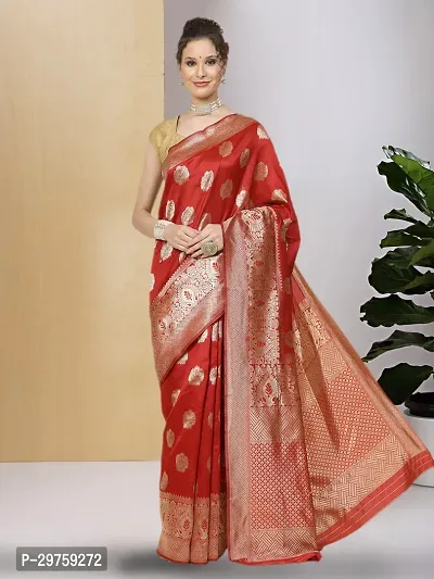 Stylish Art Silk Jacquard Saree with Blouse piece For Women-thumb0