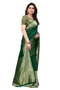 Women Art Silk Woven Design Saree with Blouse piece-thumb2