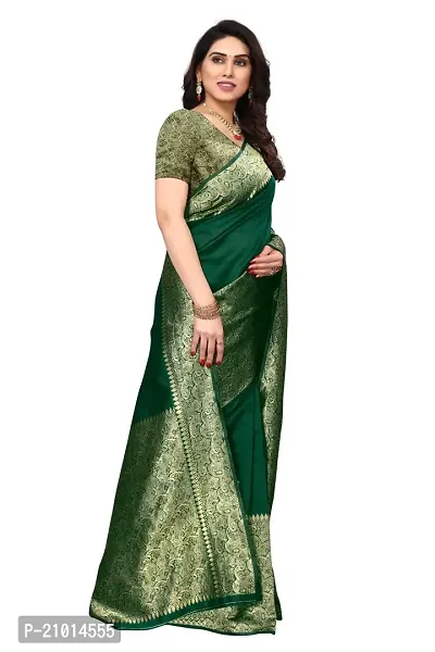 Women Art Silk Woven Design Saree with Blouse piece-thumb3