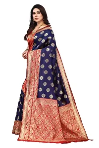 Beautiful Banarasi Silk Woven Design Saree with Blouse Piece For Women-thumb3