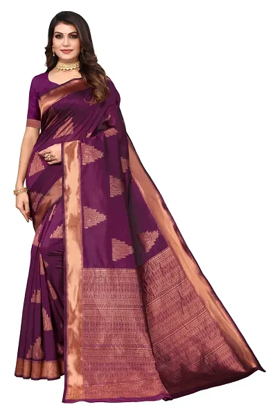 Banarasi Silk Jacquard Sarees with Blouse Piece