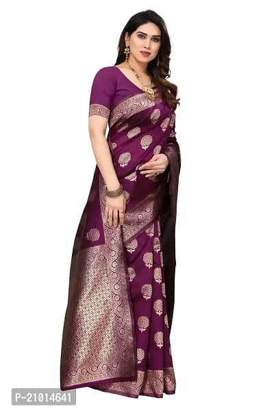 Women Art Silk Saree with Blouse piece-thumb4