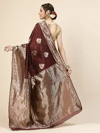 Stylish Art Silk Jacquard Saree with Blouse piece For Women-thumb2