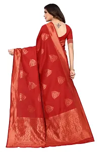 Women Art Silk Woven Design Saree with Blouse piece-thumb1