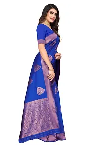 Women Art Silk Woven Design Saree with Blouse piece-thumb3