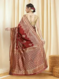 Stylish Art Silk Jacquard Saree with Blouse piece For Women-thumb2